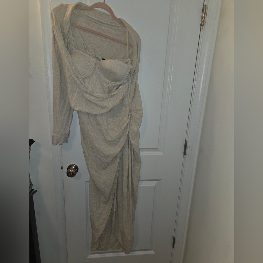 JLUXLABEL Cream Textured Fabric - Picture 5 of 9